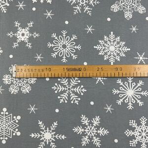 Ervi bavlna š.240cm - sněhové vločky na šedém - 16820, metráž