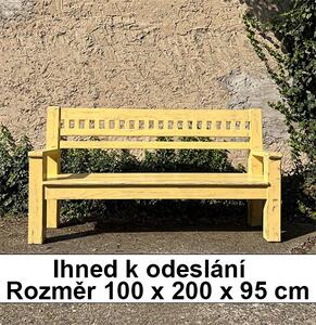 Stará Krása – Ruční výroba Barevné selské zahradní lavice 200 x 95 cm