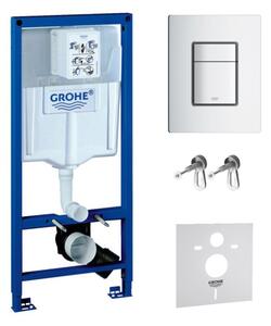 Sada podomítkový WC modul Grohe Rapid SL 38539001, splachovací tlačítko Grohe Skate 38732P00