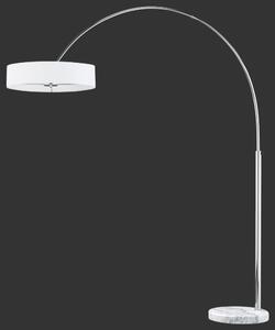 Trio 421100301 PEREZ - Moderní stojací lampa na tři žárovky E27 (Moderní lampa s bílým textilním stínidlem)