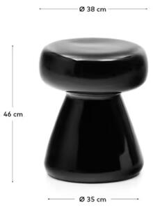 Černý cementový zahradní stolek Kave Home Manya 38 cm