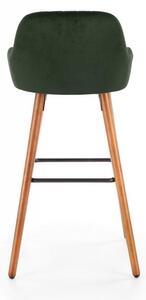 Barová židle H-93 (tmavě zelená)