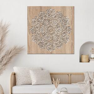 Dřevěná mandala VNITŘNÍHO KLIDU | Rozměry (cm): 40x40 | Zvolte barvu dekoru: Dub Sonoma