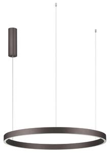 Hnědé kovové závěsné LED světlo Nova Luce Elowen 80 cm