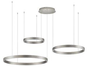 Stříbrné kovové závěsné LED světlo Nova Luce Elowen 148 cm