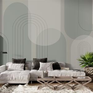 Fototapety Minimalistická a boho geometrie v zelených tónech, Fototapety abstraktní, w01920 : uwalls.cz