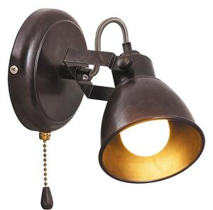 Rabalux 5962 VIVIENNE - Nástěnná lampička s tahovým vyínačem (Naklápěcí nástěnné svítidlo v hnědé barvě, vintage styl)