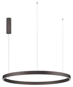 Hnědé kovové závěsné LED světlo Nova Luce Elowen 98 cm