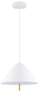 Bílé kovové závěsné LED světlo Nova Luce Oros 40 cm