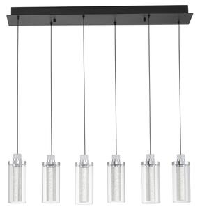 Skleněné závěsné LED světlo Nova Luce Lune 81 cm