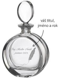 Dekorant Křišťálová karafa na whisky k promoci Blank PROMOCE FEATHER
