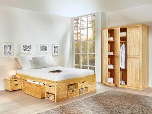 POSTEL S ÚLOŽNÝM PROSTOREM, 140/200 cm přírodní barvy MID.YOU - Jednolůžkové postele, Online Only