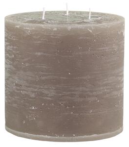 Chic Antique Silná rustikální svíčka se třemi knoty Grey