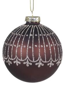Chic Antique Vánoční ozdoba se stříbrnými ornamenty Chocolate