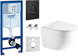 Sada podomítkový WC modul Grohe Rapid SL 38539001, záchodová mísa Oltens Hamnes 42013000, 38964KF0, 45100000