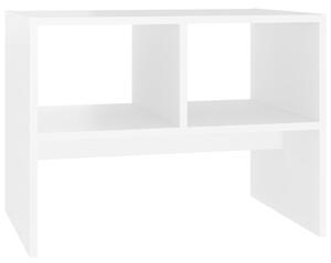 Odkládací stolek bílý 60 x 40 x 45 cm dřevotříska