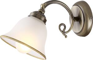 Globo 60208W ODIN - Nástěnné rustikální svítidlo, antická mosaz (Nástěnná rustikální lampička, bez vypínače)