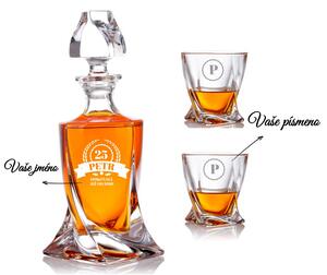 Dekorant Bohemia Crystal křišťálový whisky set s gravírováním DOKONALÝ 1+2