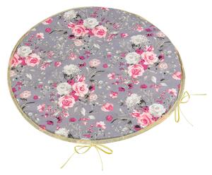 BELLATEX Sedák Adéla kulatý hladký Růžová,Šedá průměr 40 cm