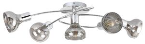 Rabalux 5561 HOLLY 1 - Moderní stropní svítidlo s kouřovými skly, 68cm šířka (Moderní stropní lustr se zakroucenými rameny)