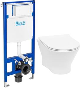 Sada WC mísa se sedátkem s pomalým sklápěním Roca Nexo A34H64L000, podomítkový WC modul Roca Duplo One A890070020