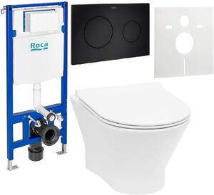 Sada WC mísa se sedátkem s pomalým sklápěním Roca Nexo A34H64L000, podomítkový WC modul Roca Duplo One A890070020, A890189206, A890063000