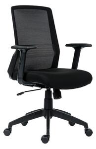 Kancelářská židle na kolečkách Antares NOVELLO – s područkami, černá nebo šedá Černá