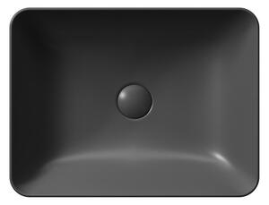 Sapho SAND/NUBES keramické umyvadlo na desku 50x38 cm, černá mat, 903726