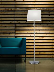 Trio Leuchten 409100307 LYON - Stojací moderní lampa s tahovým vypínačem a bílým textilním stínidlem, výška 138-180cm, 3 x E27 (Moderní lampa výškově nastavitelná s tahovým vypínačem)