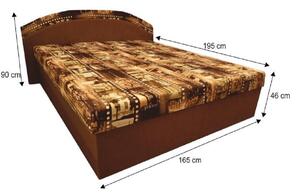 Manželská postel CHINET s úložným prostorem a matrací 165x195 cm