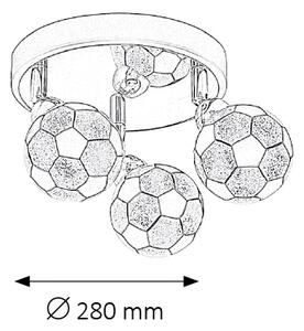 Rabalux 4473 FRANKIE - Dětské LED stropní svítidlo - fotbalový míč, včetně LED žárovek (Stropní svítidlo s fotbalovým motivem)