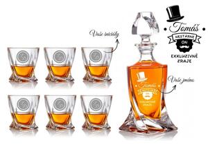 Dekorant Bohemia Crystal křišťálový whisky set s gravírováním ON NESTÁRNE 1+6