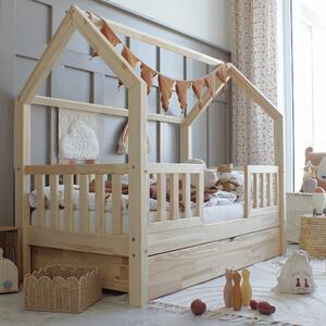 Domečková postel Bianco duo Plus Velikost spací plochy: 120x60, Barva: přírodní dřevo