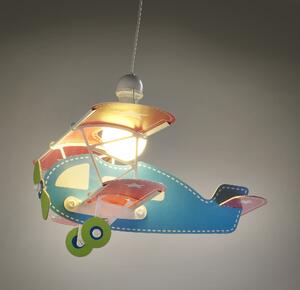 Dalber 54002 PLANES - Dětské závěsné svítidlo s letadlem + Dárek LED žárovka (Dětský lustr jako letadlo)