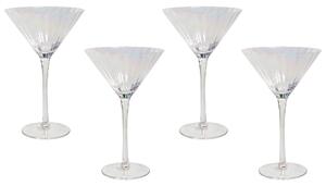 Sada 4 sklenic na martini MORGANITE 220 ml Průhledná