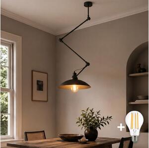 Brilagi - LED Nastavitelný lustr na tyči IRONBEAM 1xE27/60W/230V černá