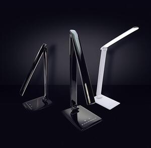 Solight WO37-B - Stolní stmívatelná lampička s USB výstupem na nabíjení, 3000 - 6500K, 12W, barva černá (Moderní LED lampa na pracovní stůl, změna barvy světla )