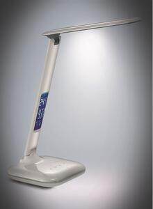 Solight WO43 - Stolní stmívatelná lampička s displejem bílém lesku (Moderní LED lampa na pracovní stůl, změna barvy světla 3000 - 6000K)