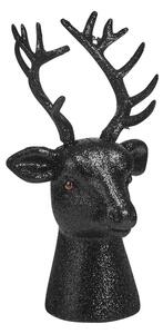 X-MAS Hlava jelena 16 cm - černá