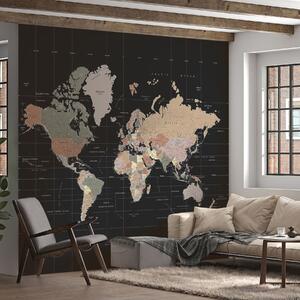 Fototapety Mapa světa se zakreslenými různými zeměmi, Fototapety mapy světa, u99477d1 : uwalls.cz