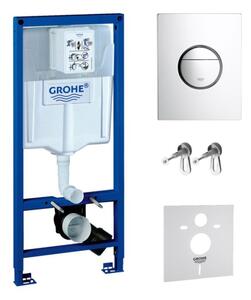 Sada podomítkový WC modul Grohe Rapid SL 38539001, splachovací tlačítko Grohe Nova 38765000