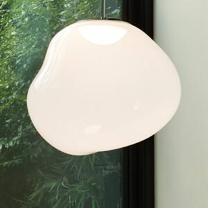 Tom Dixon LED závěsné světlo Melt, Ø 28 cm, opálová/zlatá barva, stmívatelný, Bílá / opál, Obývací pokoj / jídelna, Plast, Design