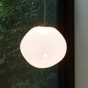Tom Dixon LED závěsné světlo Melt, Ø 50 cm, opálová/zlatá barva, stmívatelný, Bílá / opál, Obývací pokoj / jídelna, Plast, Design