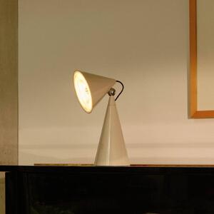 Tom Dixon LED stolní lampa Pose Task Light, světle šedá, 41 cm, stmívatelný, Hliník / šedá / zinek, Obývací pokoj / jídelna, Plast, Design