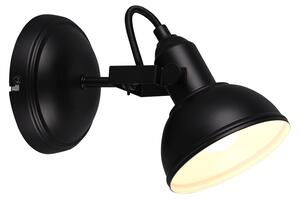 Trio Leuchten R80151032 GINA bl - Nástěnná lampa v černé barvě (Naklápěcí nástěnné svítidlo v lehkém retro stylu, bez vypínače)