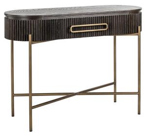 Hnědý dubový toaletní stolek Richmond Luxor 110 x 40 cm
