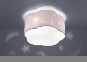 Trio Leuchten 602300394 MOONY - Dětský stropní lustr v růžové barvě 3 x E27 + Dárek 3x LED žárovka