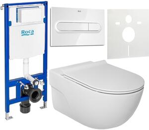 Sada WC mísa se sedátkem s pomalým sklápěním Roca Meridian A34H240000, podomítkový WC modul Roca Duplo One A890070020, A890195000, A890063000