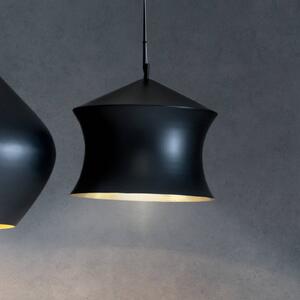 Tom Dixon LED závěsné světlo Beat Waist, černé, Ø 41 cm, stmívatelný, Černá, Obývací pokoj / jídelna, Mosaz, Design