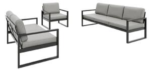 DREWMIX Zahradní sestava OUTDOOR, černá Set v béžové látce PATIO BASE 8